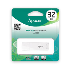 USB-накопитель, Apacer, AH336, AP32GAH336W-1, 32GB, USB 2.0, Белый USB-накопитель, Apacer, AH336, AP32GAH336W-1, 32GB, USB 2.0, Белый