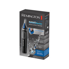 Триммер, Remington, NE3870, Материал лезвий нержавеющая сталь, Количество насадок в комплекте 2, Питание батарейки, Черный
