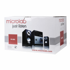 Акустическая система, Microlab, M-880, 2.1, 40Вт(12Вт*2+16Вт), Выход 2RCA, Вход 3,5 MiniJack, Технология обработки низких частот X-Bass, Чёрный