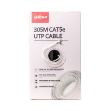 Кабель сетевой, Dahua, DH-PFM920I-5EUN, Cat.5e, UTP, 4x2x1/0.45мм, PVC, 305 м/б