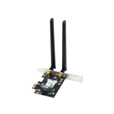Беспроводной сетевой адаптер, ASUS, PCE-BE6500, WiFi 7, 802.11be, 2,4 ГГц / 5 ГГц / 6 ГГц, BE6500, Bluetooth 5.4,