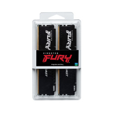 Комплект модулей памяти, Kingston, FURY Beast KF552C40BBK2-32 (Kit 2x16GB), DDR5, 32GB, DIMM <PC5-41600/5200MHz>, Чёрный