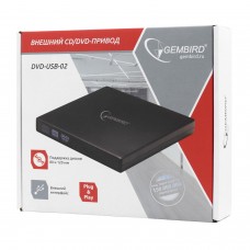 Внешний оптический привод Gembird DVD-USB-02, Черный 