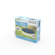 Тент для каркасных бассейнов диаметром 366 см, INTEX, 28031, Винил PVC, Тёмно-синий, Цветная коробка