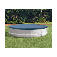 Тент для каркасных бассейнов диаметром 305 см, INTEX, 28030, Винил PVC, Тёмно-синий, Цветная коробка