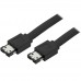 Кабель eSATA to eSATA, Cablexpert CC-ESATA-DATA-6, 0.5м Cable CC-ESATA-DATA, black
