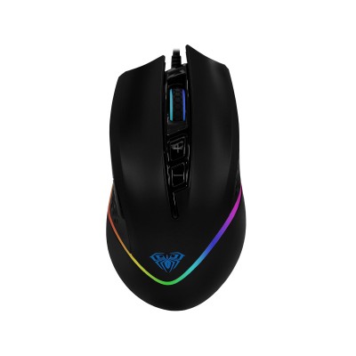 Мышь Aula Wind F805 Mouse Gaming, Optical 6400 dpi, USB, 7 button, 7 color backlit, black