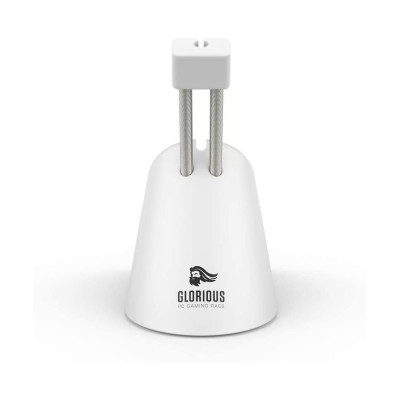 Держатель провода мыши, Glorious, Mouse Bungee, G-MB-WHITE, Пластик, Резина, Металл, Нескользящие ножки, Белый