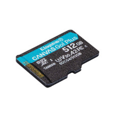 Карта памяти, Kingston, SDCG4/512GBSP, MicroSDXC 512GB, Canvas Go Plus, A2, U3, V30, без адаптера SD