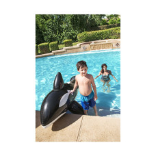 Надувная игрушка для катания верхом Касатка (Jumbo Whale) 203 х 102 см, BESTWAY, 41009, С ручками, Чёрно/белая, Цветная коробка