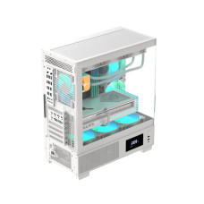 Компьютерный корпус, Formula V, Crystal E1 Cosmic White, ATX/micro ATX/ITX, USB Type C*1/3.0*2, HD-Audio, Кулер 3*120мм Floe ARPW, Высота процессорного кулера до 160мм, Длина VGA до 400мм, 2*3.5"/3*2.5", Толщина 0,7мм, 413x210x485мм, Без Б/П, Бе