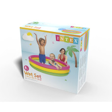 Детский надувной бассейн Sunset Glow 147 х 33 см, INTEX, 57422NP, Винил, 275л., 2+, Надувное дно, Многоцветный, Цветная коробка