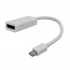 Конвертер MiniDP m -> Displayport, Cablexpert A-mDPM-DPF-001-W, белый 