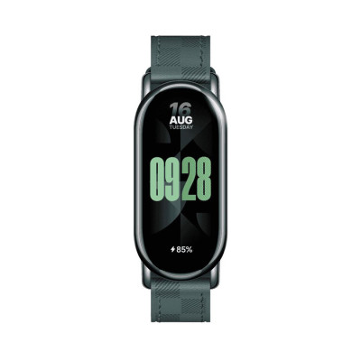 Сменный клетчатый браслет, Xiaomi, Smart Band 8, BHR7308GL, Кожаный, Зелёный