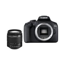 Цифровой зеркальный фотоаппарат, Canon, EOS 2000D, kit EF-S 18-55 DC III Black, (2728C007AA / 2728C002AB)