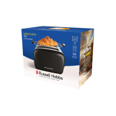 Тостер, Russell Hobbs, 26550-56,Количество режимов обжаривания 6, Кол-во отделений 2 ,Цвет Черный ,Материал корпуса ,Металл ,Функции тостера ,Размораживание ,Мощность, Вт 1600