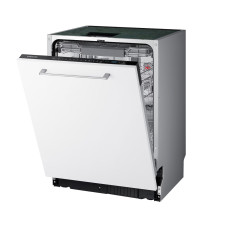 Встраиваемая посудомоечная машина, Samsung, DW60A6092BB/WT, Авто открытие дверцы, 3 уровня корзины, 60 см, Белый