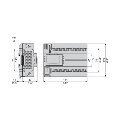 ПЛК М172 SE TM172PDG28RI M172 дисплей 28 I/O ETH 2 RS485