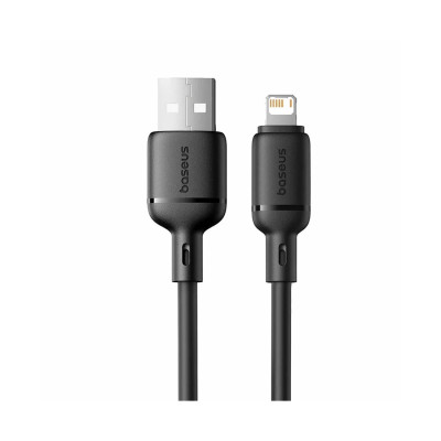 Интерфейсный кабель, Baseus, Silky (P10377702113-00), USB to iP, 2.4A, 1m, Черный