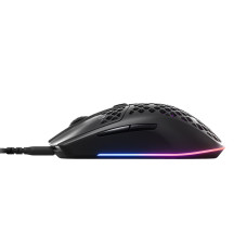 Компьютерная мышь, Steelseries, Aerox 3 (2022) Onyx, 62611, Игровая, Оптическая, 8500 CPI, 6 кнопок, Подсветка RGB, Проводная 1.8 м, USB, Чёрная