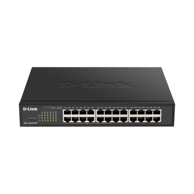 Коммутатор, D-Link, DGS-1100-24PV2/A3A, Настраиваемый L2, 24 порта 10/100/1000Base-T (12 портов РоЕ 802.3af/at, PoE-бюджет 100 Вт), Стоечный