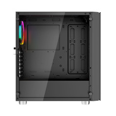 Компьютерный корпус, 1STPLAYER, B7-BK-4M3C4, BLACK.SIR B7-BK-4M3C4, Mid-Tower, ATX/M-ATX/M-ITX, USB3.0*1, USB2.0*2, HD AUDIO+Mic, 4*120мм M3 ARGB вентилятор, Высота процессорного кулера до 165мм, Длина VGA до 315мм, 2*3,5/2*2,5, Сталь/Пластик/Закаленное с