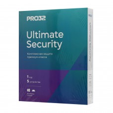 Антивирус Pro32 Ultimate Security, PRO32-PUS-NS(BOX)-1-5 KZ, подписка на 1 год на 5 устройства, box