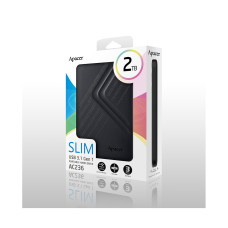 Внешний жёсткий диск, Apacer, AC236, AP2TBAC236B-1, 2TB, 2.5", USB 3.1, Чёрный Внешний жёсткий диск, Apacer, AC236, AP2TBAC236B-1, 2TB, 2.5", USB 3.1, Чёрный