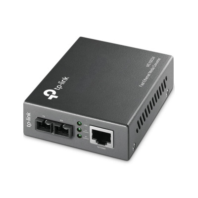 Медиаконвертер, TP-Link, MC100CM, Многомодовый 2 км, 1310нм, 1 порт 100 Mбит/с SC/UPC, 1 порт 100M RJ45 порт (Auto MDI/MDIX)