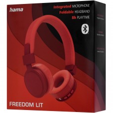 Беспроводная стереогарнитура Hama Freedom Lit, 00184087, красный 