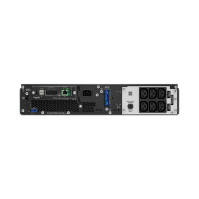 Источник бесперебойного питания, APC, Smart-UPS SRT1000RMXLI, Онлайн, Мощность 1000ВА/1000Вт, Стоечный 2U, 230В, Вых: 6x C13, APCRBC155, Чёрный
