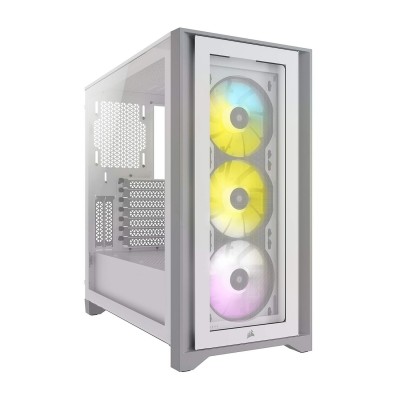 Корпус ATX midi tower Corsair, iCUE 4000X RGB CC-9011205-WW, (без БП), Белый Case white