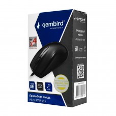 Мышь Gembird MUSOPTI9-905U, Optical, 1000 dpi, USB, Черный 