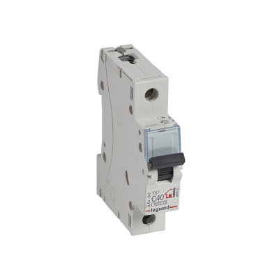 Автоматический выключатель, Legrand, 404032, 1П C40A TX3 6000 6kA