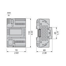 ПЛК М172 SE TM172ODM18R M172 дисплей 18 I/O 2 MODBUS ПЛК М172 SE TM172ODM18R M172 дисплей 18 I/O 2 MODBUS
