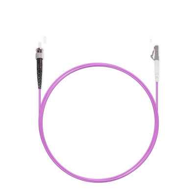 Патч корд оптоволоконный,, LC/UPC-ST/UPC MM OM3 50/125 Simplex 3.0мм 1 м, LSZH