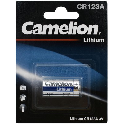 Батарейка Camelion CR123A [CR123A-BP1] lithium, long life photo, 1pc pack, [CR123A-BP1]