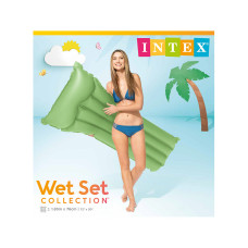 Пляжный матраc для плавания Neon Frost 183 х 76 см, INTEX, 59717EU, Винил, Двухкамерный, Розовый/зелёный/жёлтый в ассортименте, Пакет