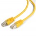 Патч-корд Cablexpert PP6-10M/Y-O, Желтый Cable Patch cord FTP 6e-Cat 10 m yellow