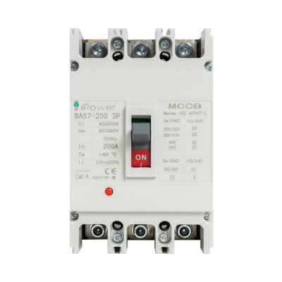 Автоматический выключатель, iPower, ВА57-250 3P 200A