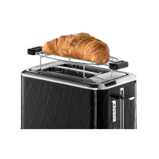 Тостер, Russell Hobbs, 28091-56, Мощность 1050Вт, 5 режимов обжаривания, 2 отделения, Таймер, Функция "Размораживание", Функция "Отмена", Функция «подогрева» во время приготовления, Черный