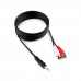 Аудиокабель Cablexpert CCA-458-2.5M, Черный Cable Audio, 3.5mm/m - 2xRCA/m, 2.5m, black