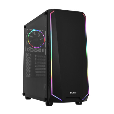 Корпус ATX midi tower Zalman K1 Rev.B, (без БП), Черный