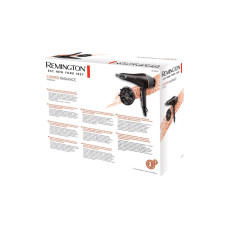 Фен, Remington, AC5700, 2 скорости, 3 температурных режимов, AC мотор, Ионизация, Подача холодного воздуха, Длина кабеля 3м, Мощность 2200 Вт, Черный