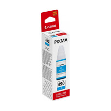 Чернила, Canon, INK GI-490 Cyan, 0664C001, для Canon PIXMA G1410/G2410/G2416/G3410/G3416, 70 мл, 7 000 стр. (А4)
