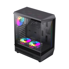 Компьютерный корпус, Gamemax, Vista COC AB, 1115-3806R0004, 12380600001, Mid Tower, ATX/m-ATX/ITX, USB2.0*1/ USB3.0*1/ TypeC *1/ HD-Audio, Кулер 6*12cм ARGB, Высота процессорного кулера 155мм, Длина VGA 330мм, Количество отсеков 2*3,5" / 2*2,5",