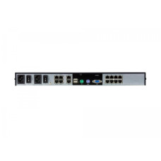 КВМ-переключатель, ATEN, KN1108VA-AX-G, ALTUSEN, 1L/1-Remote, 8 Port, Cat 5, KVM over IP, SW.W/EU CORD