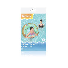 Круг для плавания Sweet Donut 91 см, BESTWAY, 36300, Винил, 10+, Оригинальной формы, Зелёный, Цветная коробка