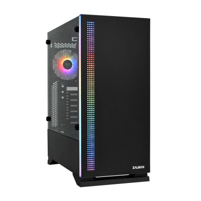Корпус ATX midi tower Zalman S5 Black, (без БП), Черный