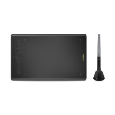 Графический планшет, Huion, H580X, Цифровая ручка:PW100, Технология пера:Пассивный электромагнитный резонанс (перо без батареи), Разрешение пера:5080 LPI, Чувствительность к давлению:8192уровня, Поддержка наклона:±60°, Чувствительная высота:10mm, Report R
